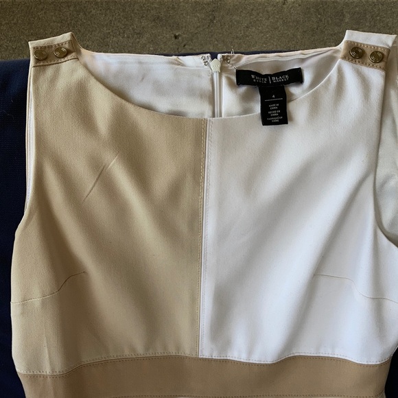 WHBM Color block linen dress - Picture 2 of 2